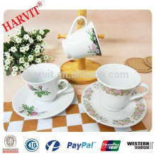 China Supplier Wholesale Coffee Cups And Saucers / Porcelaine Tea Cups And Saucers